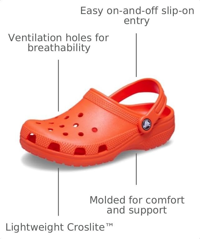 image:imageCrocs Kids Classic Clog Little KidBig KidToddler Casual ShoesShocking Orange